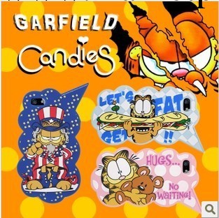 新款 潮牌香港 Candies iPhone4s/5C/5s 加菲貓手機殼 矽膠保護套工廠,批發,進口,代購