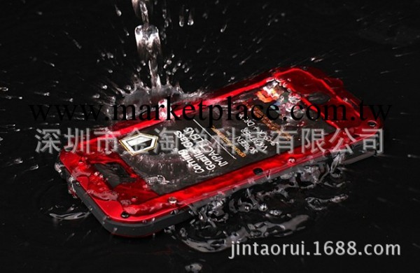 iPhone4 4S 5代金屬三防手機殼 防 防摔防塵鋼化玻璃手機保護外殼工廠,批發,進口,代購
