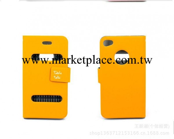 韓國talk蘋果5保護套 上下開窗左右翻 iphone4s 超薄皮套 手機殼工廠,批發,進口,代購