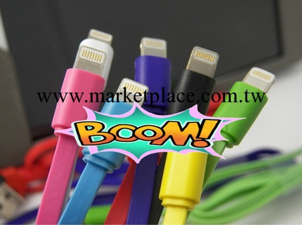 iPhone5S純色面條線 小面條線 線寬4mm 蘋果5數據線 iphoe面條線工廠,批發,進口,代購