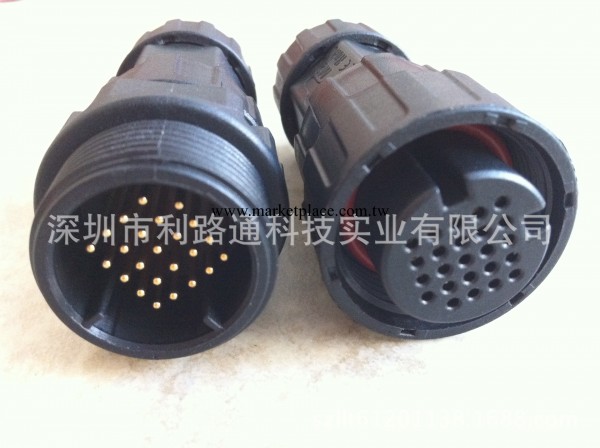 供應利路通電纜連接器 M25對接式24芯防水連接器 網絡連接器工廠,批發,進口,代購