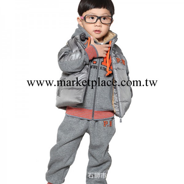 2013新款童套裝 時尚個性兒童三件套裝 保暖加厚男童裝三件套裝批發・進口・工廠・代買・代購