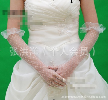 韓式新娘手套 婚紗禮服手套有指網手套 手套批發工廠,批發,進口,代購