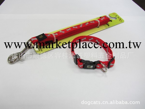 特價清貨:A15905 出口歐美dogcats品牌寵物用品 項圈+牽引繩網印工廠,批發,進口,代購