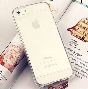 iphone5 4S全透明TPU清水套 蘋果5手機套 保護殼 透明清水套工廠,批發,進口,代購