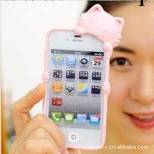 【薦】可愛時尚手機殼 iphone4代立體手機殼 手機殼批發 廠傢直銷工廠,批發,進口,代購