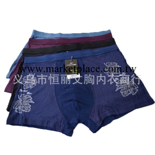 新款竹纖維男士內褲 精品小花男式平角短褲 義烏男士內褲批發工廠,批發,進口,代購