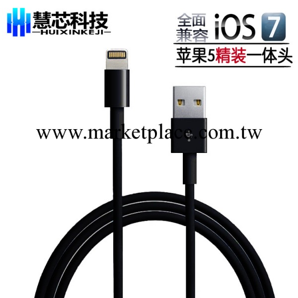 廠傢直銷 iPhone5數據線 蘋果5數據線 一體頭 帶屏蔽支持IOS7系統批發・進口・工廠・代買・代購