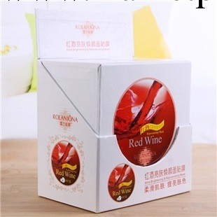 正品露蘭姬娜 紅酒亮膚煥顏面貼膜/面膜貼 美白提亮膚色抗氧化工廠,批發,進口,代購