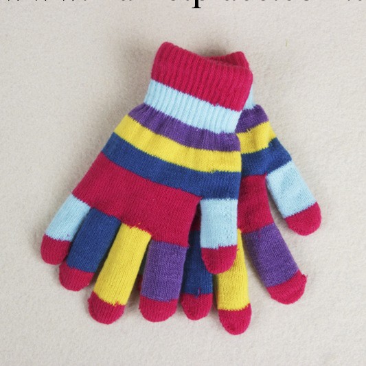 冬季女士毛線手套 可愛糖果色分指手套 韓版加厚毛絨保暖批發・進口・工廠・代買・代購