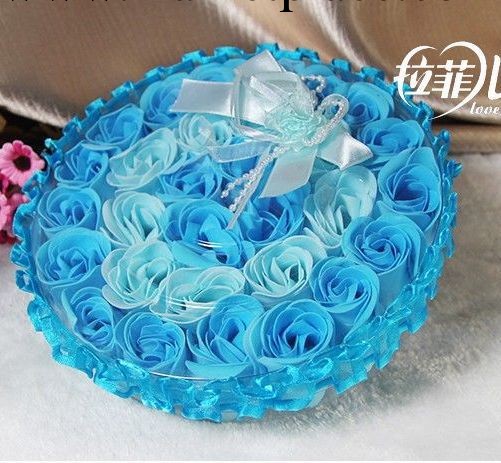 廠傢直銷聖誕節情人節禮品送客戶３０朵圓盤裝香皂花混批量大特惠工廠,批發,進口,代購