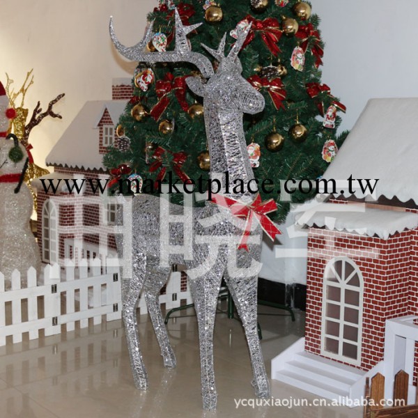 聖誕裝飾 酒店場景 裝飾聖誕用品 聖誕鹿 多角鹿 120CM銀色多角鹿批發・進口・工廠・代買・代購