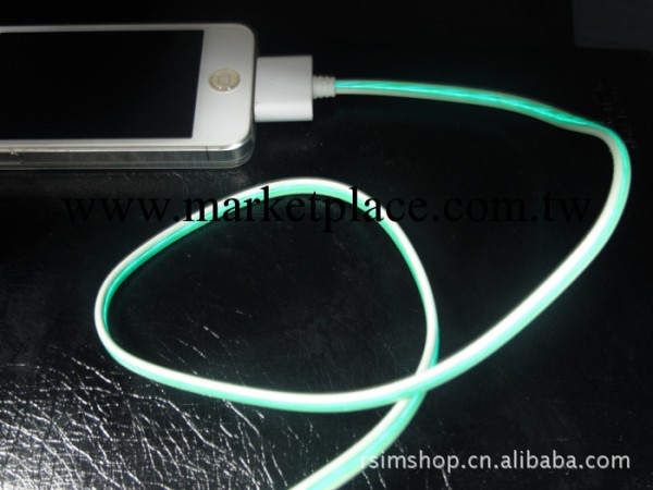 IPHONE5發光數據線 IPHONE4發光數據線 品質保證交期短工廠直銷工廠,批發,進口,代購