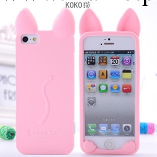 韓國koko貓保護套 iphone5手機殼 立體矽膠套 蘋果手機套工廠,批發,進口,代購