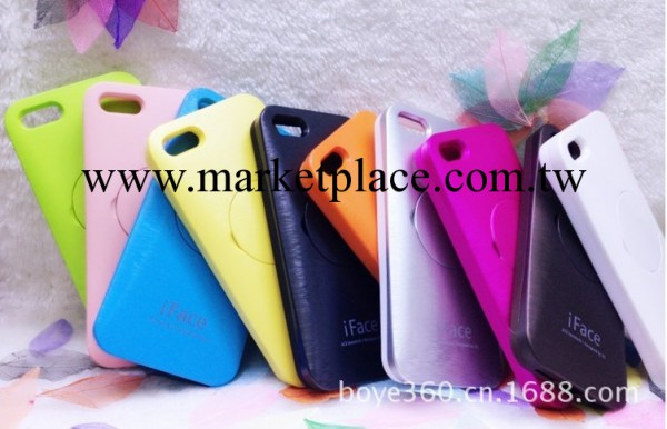【廠傢直接】 新款 iphone5 （iface）拉絲支架鏡子 手機保護殼工廠,批發,進口,代購