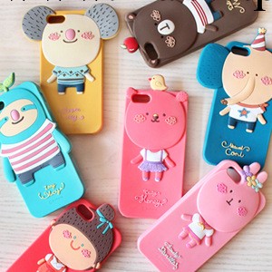 韓國romane羅馬尼二代 iphone5卡通矽膠套iphone4S手機保護套外殼工廠,批發,進口,代購