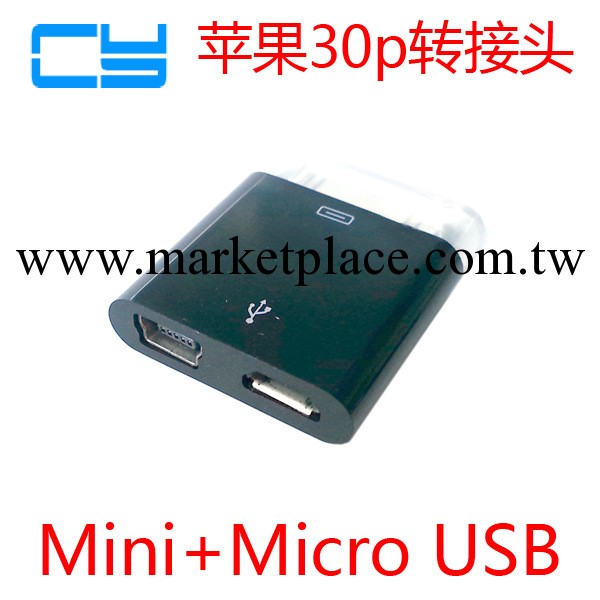 IP-090 黑 蘋果Micro Mini USB二合一 轉Apple iphone ipad充電頭批發・進口・工廠・代買・代購