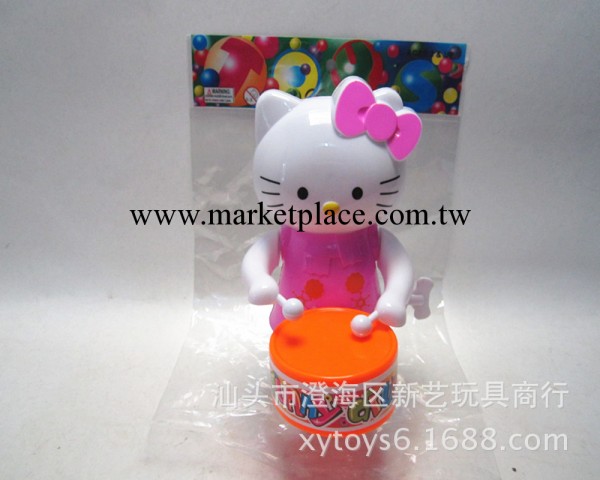 供應上鏈玩具 上鏈打鼓hello kitty貓，KT貓 澄海區新藝玩具商行工廠,批發,進口,代購