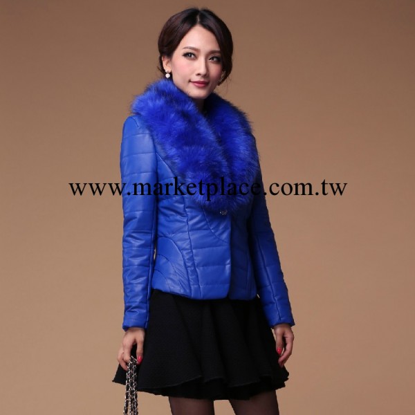 2013秋冬新品 韓版修身短款大毛領羽絨衣 時尚加厚長袖女式棉服工廠,批發,進口,代購