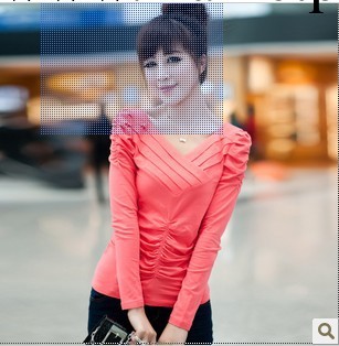 2013女裝長袖T恤 泡泡袖T恤新款韓版 純棉T恤 一件代發批發・進口・工廠・代買・代購