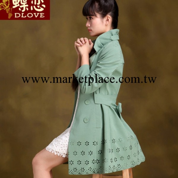 2013秋冬裝新款時尚女裝大衣外套 韓版中長款修身女式風衣工廠,批發,進口,代購