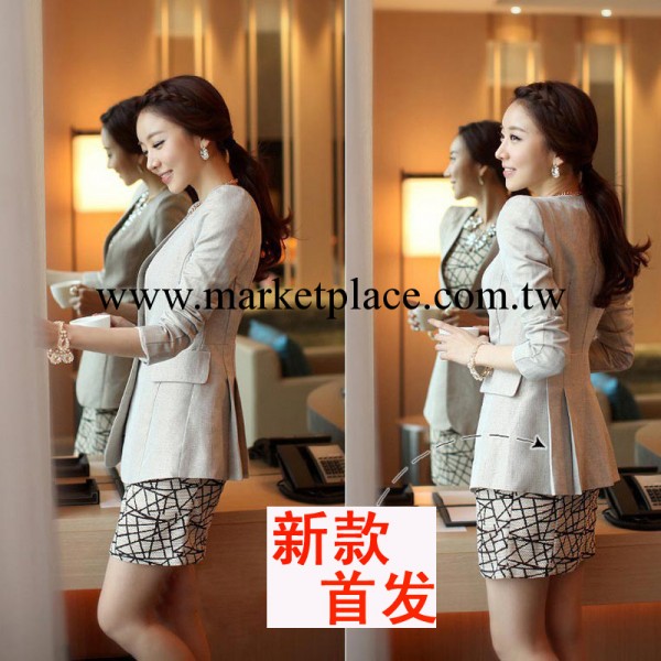 2013春秋新款小西裝女韓版修身外套女裝中長款西服 OL工廠,批發,進口,代購