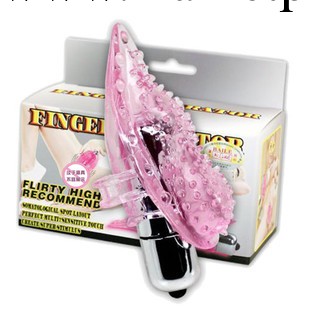 百樂14102 長短雙舌 震動水晶手指套按摩工廠,批發,進口,代購