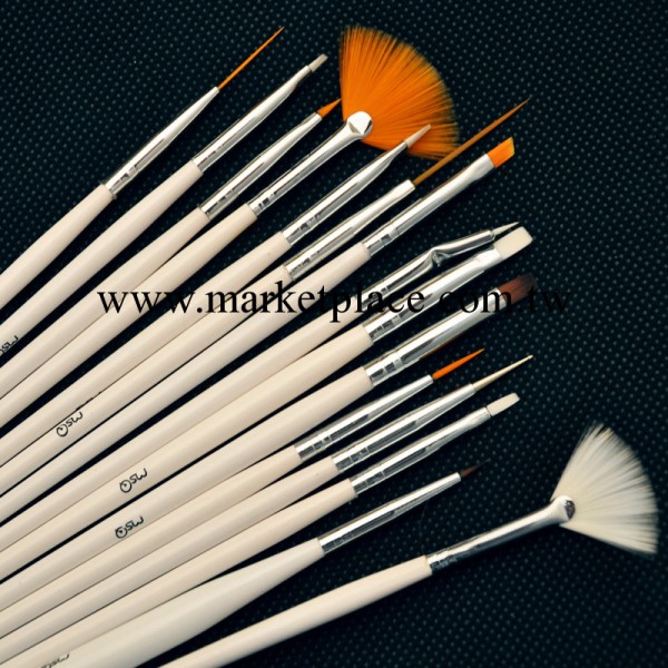 MSQ/魅絲蔻 專業美甲彩繪筆套裝15支指甲刷全套工具 正品工廠,批發,進口,代購