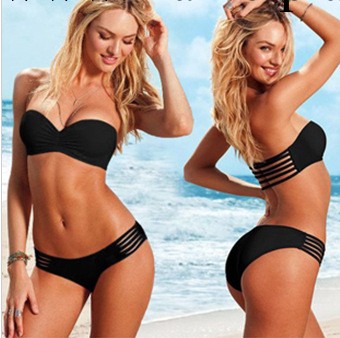 維多利亞的秘密泳衣性感比基尼bikini歐美外貿泳裝批發純色分體工廠,批發,進口,代購