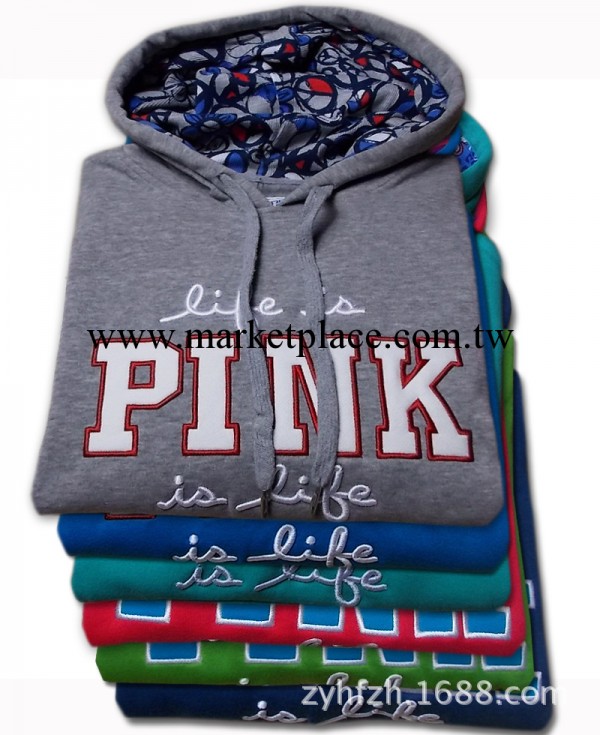 外貿原單女裝批發外套 維多利亞的秘密pink純棉連帽女款衛衣絨衫工廠,批發,進口,代購