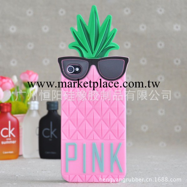 正品維多利亞的秘密 菠蘿iphone5矽膠套 4/4s外殼 手機殼生產廠傢工廠,批發,進口,代購
