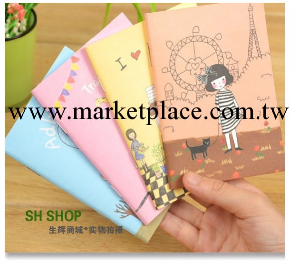A631 韓國文具 小狗插畫掌中記事本/小本子 卡通本子工廠,批發,進口,代購