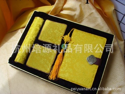 【特價80元】杭州絲綢筆記本六件套裝商務 會議 創意禮品批發・進口・工廠・代買・代購