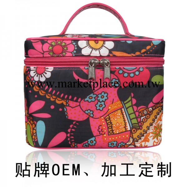 B廠傢直供 新款玫紅色時尚尼龍化妝包/化妝箱 可批發定做包包工廠,批發,進口,代購