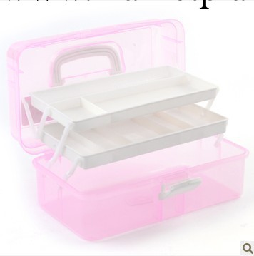 美甲用品 加厚美容美甲工具箱大號三層化妝收納箱整理箱工具盒子工廠,批發,進口,代購