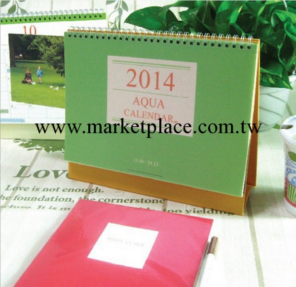 D51韓國文具批發 2014年AQUA臺歷/桌面用品/辦公臺歷 日歷廠傢工廠,批發,進口,代購