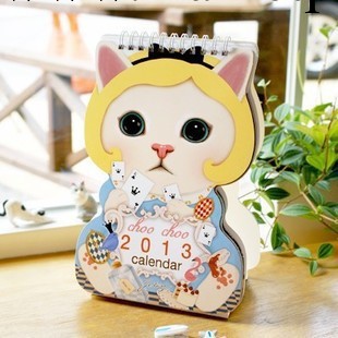 可愛貓咪jetoy造型2013年桌上臺歷 日歷 年歷工廠,批發,進口,代購