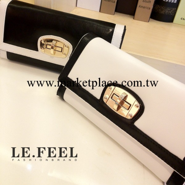 現貨韓版女士真皮錢包新款 撞色皮包 女士錢包 長款錢包 女 批工廠,批發,進口,代購