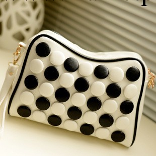 2013時尚百搭春季新款手拿包斜跨包撞色糖果扣子包女工廠,批發,進口,代購