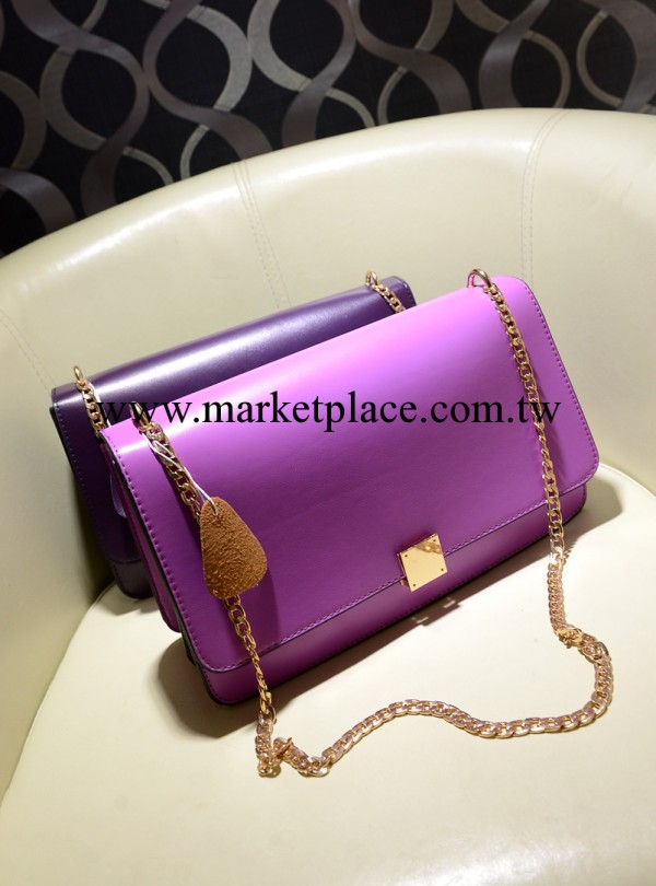 2013秋季新款歐美大牌純皮鏈條女單肩包手拿包 百搭時尚定型包工廠,批發,進口,代購