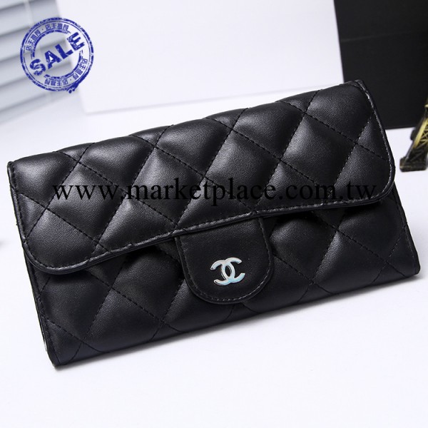 2013新款歐美名媛小香風雙c繡線菱格手拿包長款錢包批發廠傢直銷工廠,批發,進口,代購