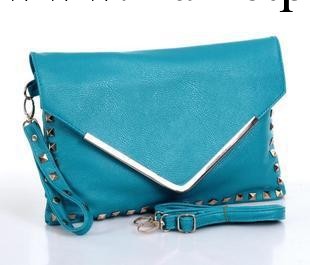 2013新款斜跨女包 批發歐美復古鉚釘v字信封包手拿包單肩包包工廠,批發,進口,代購