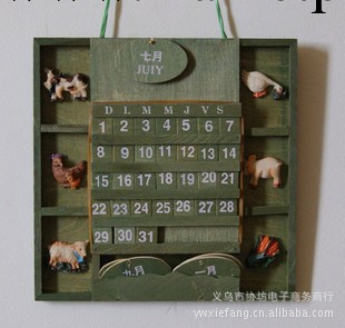 出口法國田園鄉村時尚元素積木百變懸掛萬年歷/桌面雙語日歷/臺歷工廠,批發,進口,代購