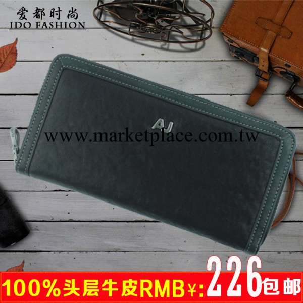 2013熱賣新款男士高檔精致中長款真皮AJ錢包手拿包現貨批發wallet工廠,批發,進口,代購