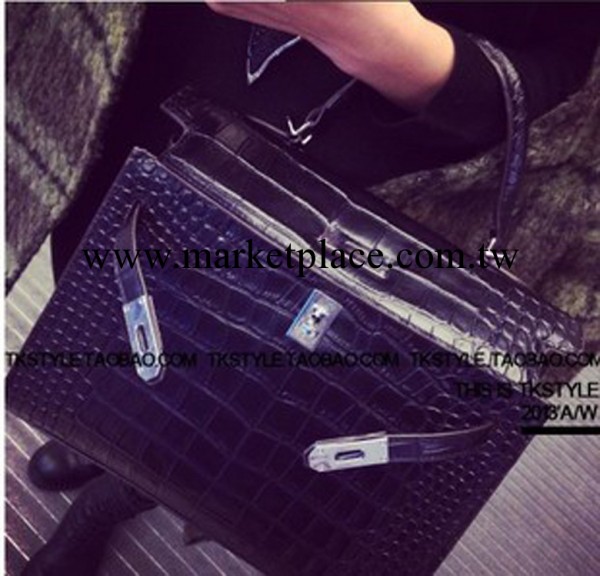 STKSTYLE 大牌款 牛皮質感鱷魚紋經典款手提包 單肩包工廠,批發,進口,代購