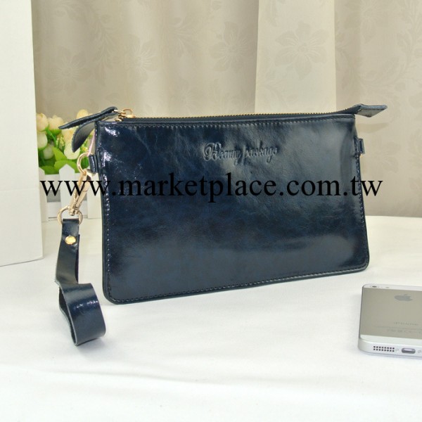 歐美新款時尚手拿包2013秋冬頭層真牛皮手挽潮包錢鑰匙手機包工廠,批發,進口,代購