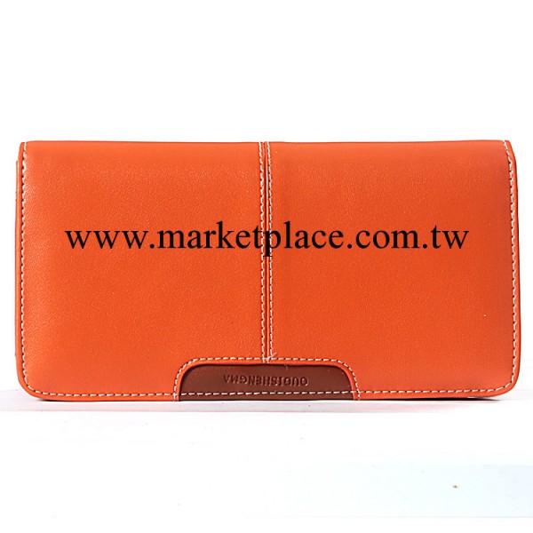 特批韓版牛皮長款錢包女士手拿包女式多卡位票夾皮夾拼接錢包新款工廠,批發,進口,代購
