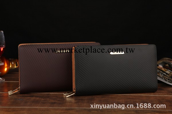 國內品牌真皮手拿包雙拉鏈手包棕色咖色男1062工廠,批發,進口,代購