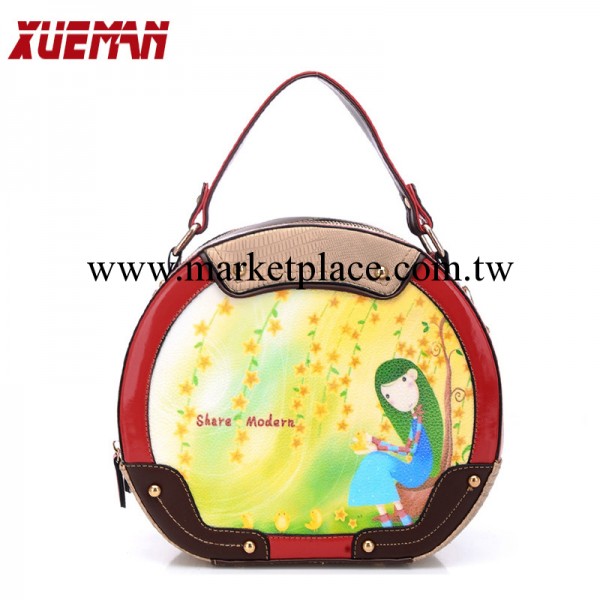 包包2013新款 潮 韓版清新手提包 化妝包 復古印花單肩斜挎女包工廠,批發,進口,代購