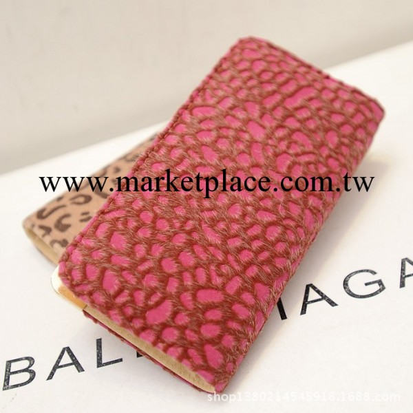 2013新款潮歐風范豹紋皮草錢包卡包豹紋長款錢包手拿包 批發零售工廠,批發,進口,代購